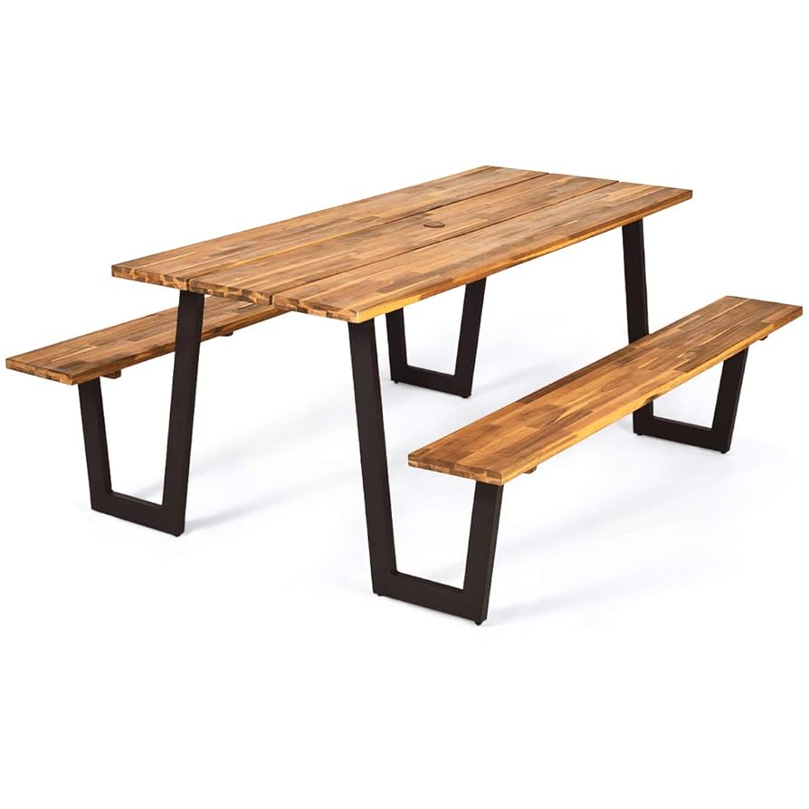 テーブル・チェア・ハンモック CAPTAIN STAG WOOD PICNIC TABLE VINTAGE Amazon.com : Giantex Picnic Table Bench Set with Umbrella